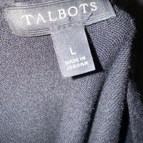 TALBOTS lightweight Black Sweater Women’s Sz L - Picture 5 of 7